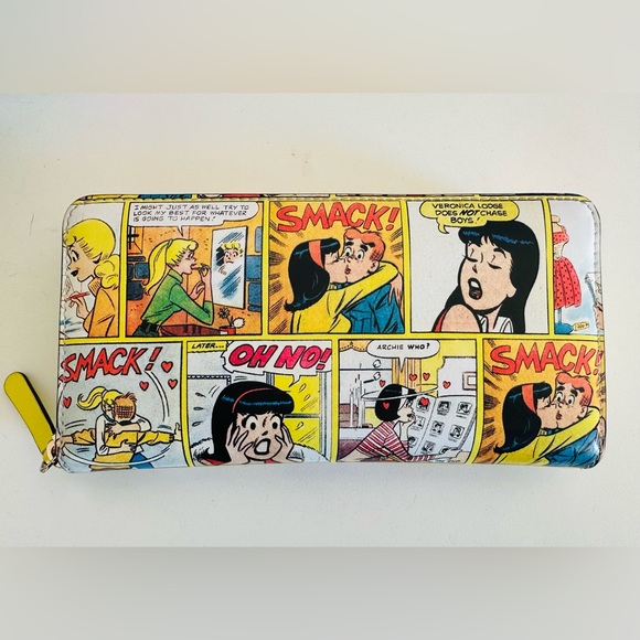 Kate Spade Archie Comics Tribute Yellow Continental Zip Wallet